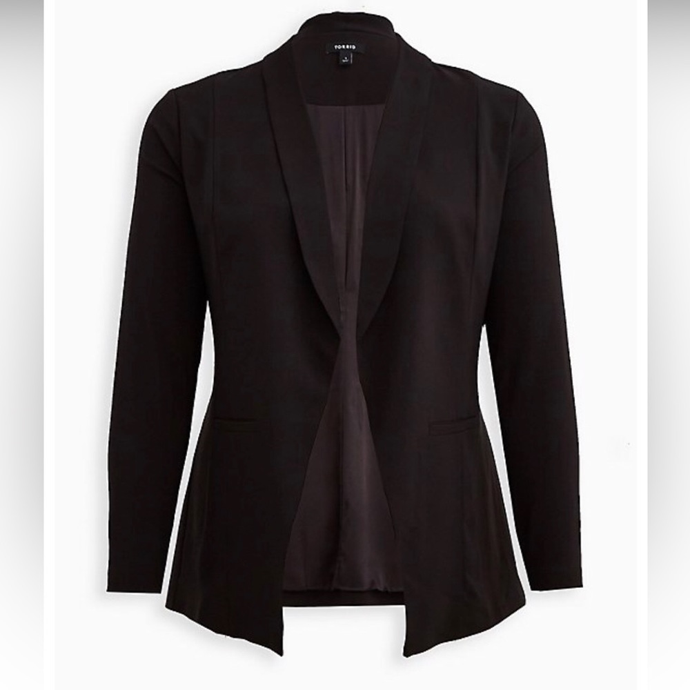 Torrid Studio Crepe Jersey Classic Shawl Collar Blazer